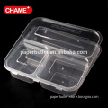 PP plastic meal lunch box 3 compartment disposable takeaway food container